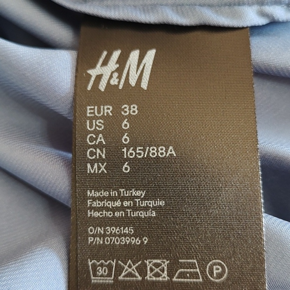 H&M Blue Blouse with Tie Neck - Picture 5 of 6